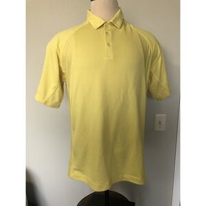 Nike Golf Yellow Polo shirt Size L Large Short‎ Sleeve Shirt